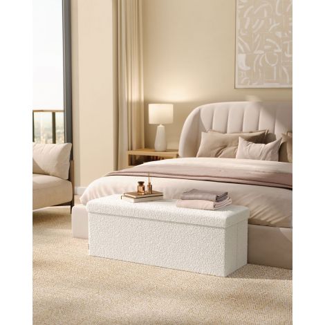 Panipaigaga taburet 38 x 110 x 38 cm kreemvalge