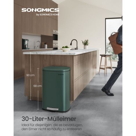 Köögiprügikast 50 liitrit vintage roheline