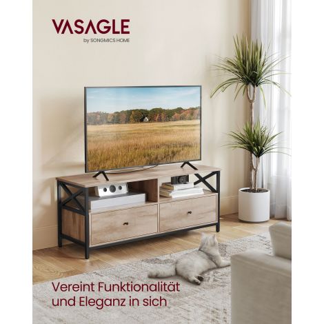 TV-kapp 120 cm pikkune 2 sahtli ja 2 lahtise sahtliga