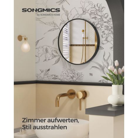 Moodne seinapeegel, lihtne kokku panna, tintmust