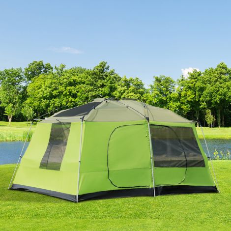 Telk kuppeltelk peretelk 4-8 inimesele 2 magamiskabiiniga, L405 x B305 x H225cm, ideaalne väliseiklusteks.
