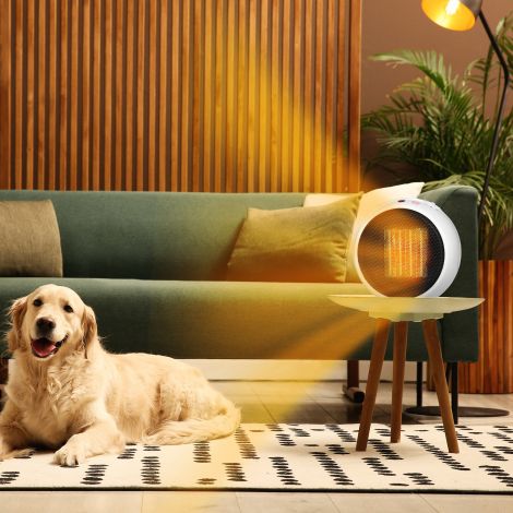 Soojapuhur Elektrikerisoojendi 900W/1500W valge ja must, kompaktne küttekeha PP-plastikust, ideaalne ruumidele 22x18,5x21 cm.