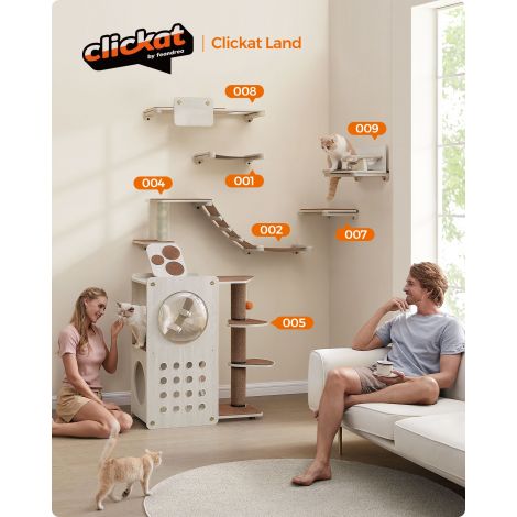 Clickat – kassimööbli ronimisseinakomplekt, 7 tk