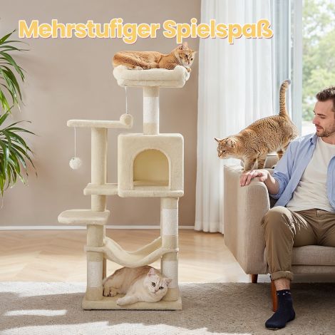 Kraapimispuu, mitmetasandiline kassipuu koopaga, võrkkiik ja 4 kraapimisposti