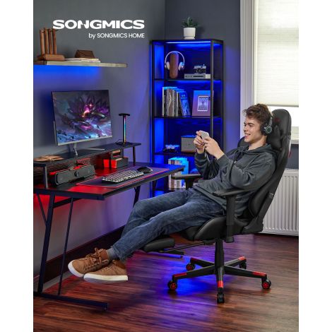 Mänguritool ergonoomiline käetugedega must/punane