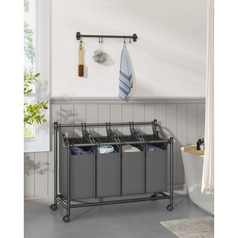 Ratastega pesukorv 4 x 45 L kiltkivihall