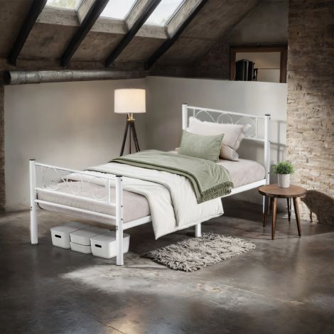 Üheinimesevoodi raam, külalistevoodi, voodiraam, sobib 190 x 90 cm madratsile, metallist üheinimesevoodi, voodiraam, lihtne paigaldus, tindimust