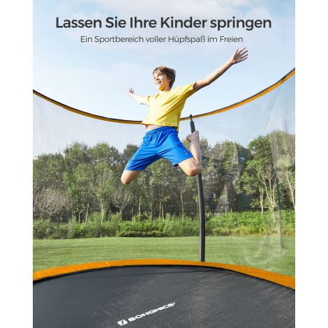 Batuut Ø 305 cm must-oranž
