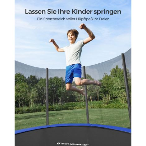 Batuut Ø 366 cm must-sinine