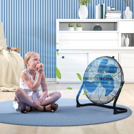 Lauaventilaator Elektriline ventilaator 3 kiirusastmega, 120° reguleeritav nurk kodu, kontori, magamistoa jaoks, must