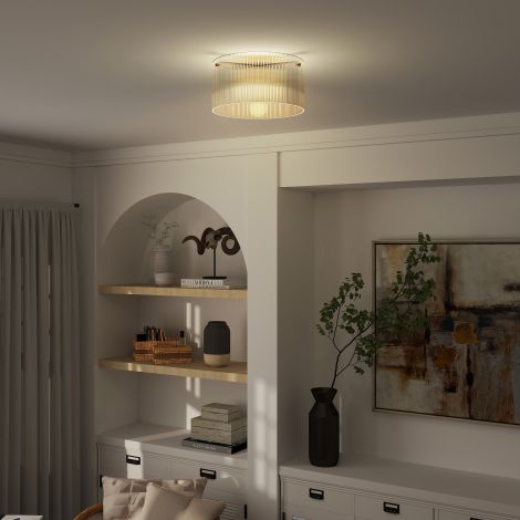 Laelamp, laevalgusti E27 pesaga, ümmargune laevalgustus magamistuppa elutuppa Ø32 x 16,5 cm, ilma pirnita läbipaistev