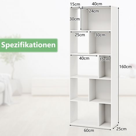 5-astmeline raamaturiiul 10 lahtriga iseseisev ruumijagaja puidust riiul avatud riiul