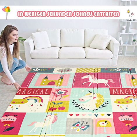 Beebi roomamistekk, kokkupandav kahepoolne beebimatt, punane mänguvaip