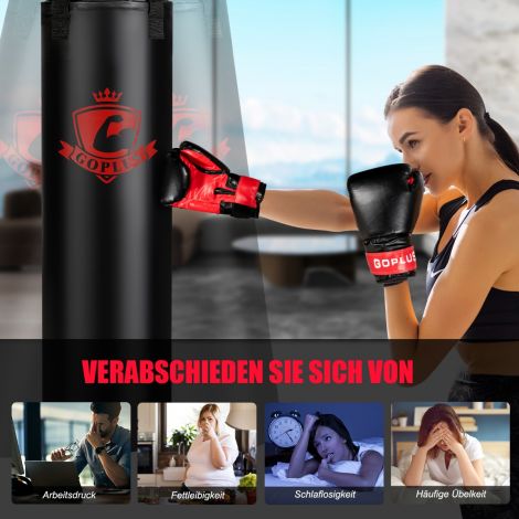28,5 kg poksikoti komplekt poksikott 12 oz poksekinnaste ja käerihmadega must