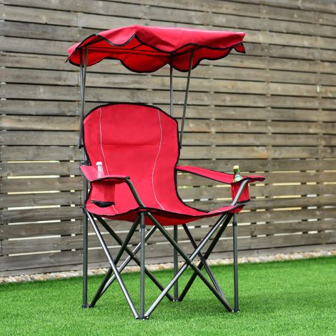 Kokkupandav kalastustool joogitopsihoidjaga terrassile, randa ja kämpingusse 96,5 x 67,5 x 130 cm punane