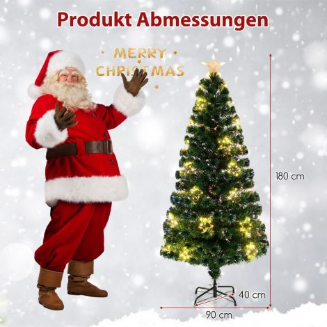 180 cm klaaskiust valgustusega kunstkuusk