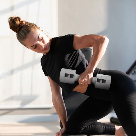 SPORTNOW 2 x 2,5 kg hantlid, hantlid reguleeritava kaaluga, 1,1/1,8/2,5 kg iga hantli kohta, põrandasõbralik plastkorpus, naistele ja meestele, valge