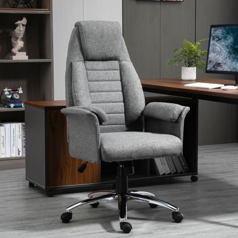 kõrguse reguleeritav kontoritool ergonoomiline juhitool 116-126 cm hall kodukontori jaoks optimaalse mugavuse tagamiseks.de