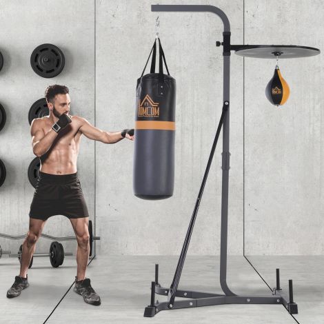 2-ühes poksikotihoidja 20 kg poksikoti ja poksipalliga, iseseisev poksijaam, kõrguse reguleerimine kuni 100 kg, stabiilne teras.