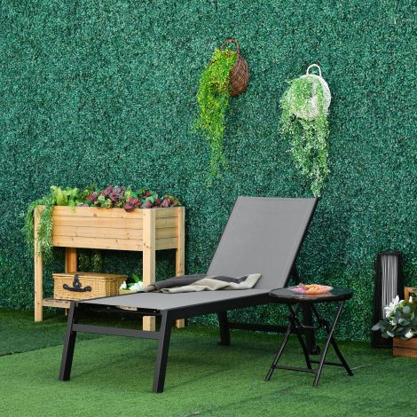 Alumiiniumist aiatool hall 5-astmeline seljatugi 169 x 65 x 102 cm aeda ja terrassile.