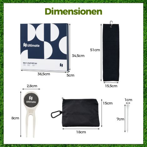 Täielik golfi kinkekomplekt meestele, golfitarvikute komplekt 3 golfipalliga, golfikink kinkekarbis