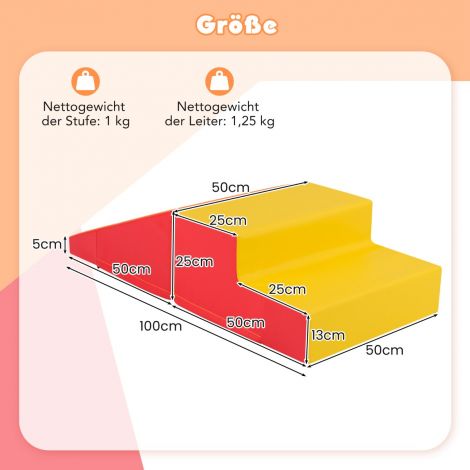 2-osaline laste vahtklotside komplekt müramiseks ja ronimiseks, pehmed ehitusklotsid, hiigelklotsid, punane