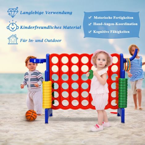 Suur 4 võidu Jumbo 4 võidu komplekt lastele ja täiskasvanutele 84 x 33 x 79 cm punane + sinine