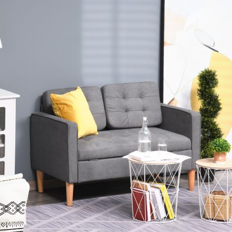 2-kohaline diivan kangasdiivan kahekohaline diivan eemaldatavate patjadega kummipuust ja puuvillast halli värvi 117x62x78 cm elutuppa.de