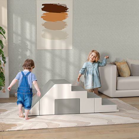 Pehmendusplokid 2-osaline komplekt vahtplokid hiigelplokid ehitusklotsid mänguasjad lastele vanuses 1-3 aastat kunstnahk EPE.de