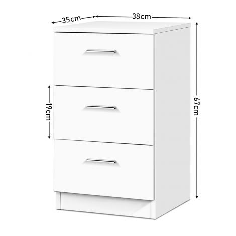 Öökapp öökapikummut 3 sahtliga puitlaastplaadist 38 x 67 x 35 cm valge/must-valge