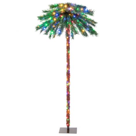 183 cm kõrgune PVC-okste otstega kunstpalm, valgustatud kunstpuu jõuludeks, roheline