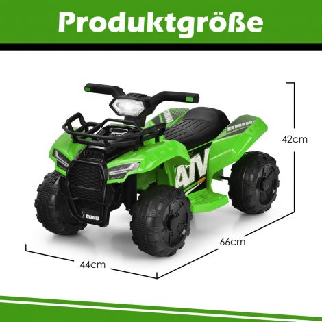6V elektriline laste ATV panipaigaga, muusika, signaali ja LED-esituledega mini elektriline ATV, roheline