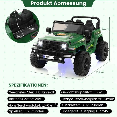 24V 2-kohaline puldiga laste elektriauto