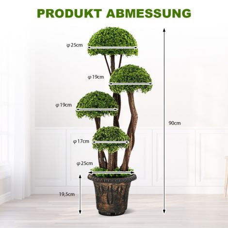 Kunstlik vormipuu seedripuust, dekoratiivne kunstpuu 90 cm