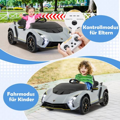Laste elektriauto Lamborghini kaugjuhtimispuldiga & LED-tuled & signaal, lasteauto hall