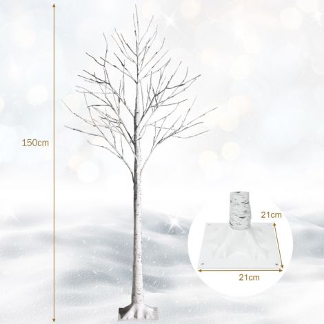 150 cm LED valguskask soojavalgete LED-tuledega, valge