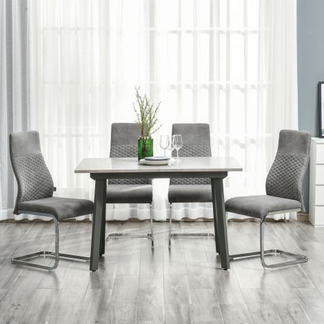 Söögitoolid 4-osaline komplekt köögitoolid seljatoega Velvet-Touch hall terasraam 45x61x98cm kaasaegse söögitoa jaoks.