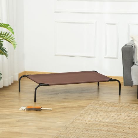 Koeradiivan varukattega, suur koeramatt õues, kassivoodi hall & pruun, stabiilne rauast raam 110 x 68 x 20 cm mugavuse jaoks.