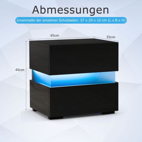 LED-öökapp 2 sahtliga, kaugjuhtimispuldiga ja dünaamilise / staatilise valgustusega