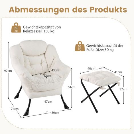 Tugitool käetugede, küljetasku, jalatoe ja tumbaga, lamamistool, lounge-tugitool, teleritool, beež