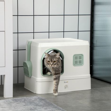 Kassiliivakast Katusetualett Kühvel Sahtel Deodorant Valge+Roheline 50x40x40cm
