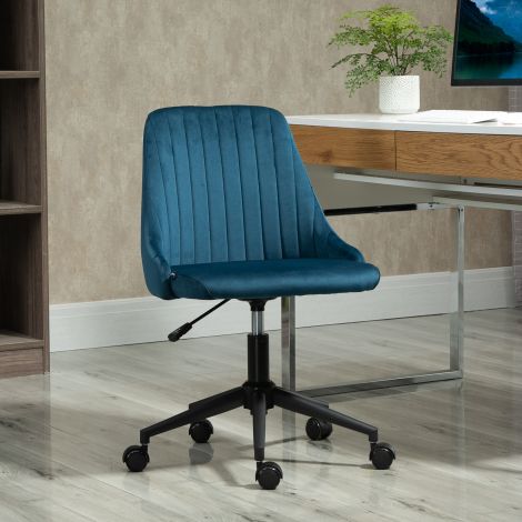 Vinsetto bürootool pöörlev tool kõrguse reguleerimisega elutoatool kirjutuslaud sinine ergonoomilise disainiga.