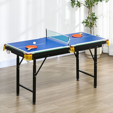 SPORTNOW Multigame mängulaud 2in1 multifunktsionaalne laud lauatennis piljard lastele ja täiskasvanutele, teras 140x63x60-80cm, roheline.de