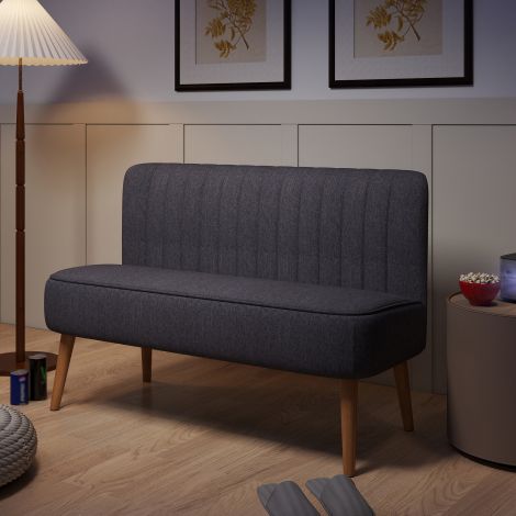 Kahekohaline köögidiivan, kandevõime kuni 150 kg, kahekohaline köögidiivan, kahekohaline Friesensofa, tumehall.