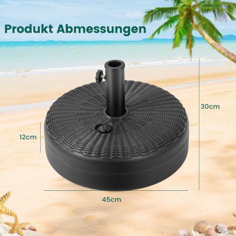 Täidetav ümmargune varjualus läbimõõduga 45 cm, maksimaalselt 30 kg, must