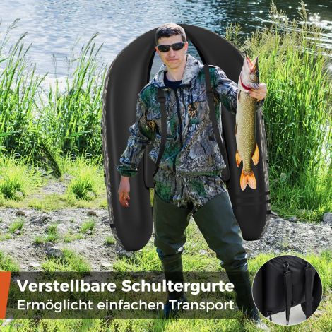 Täispuhutav kummipaat kalapaat reguleeritava seljatoega 135 x 109 x 54 cm kamuflaaž
