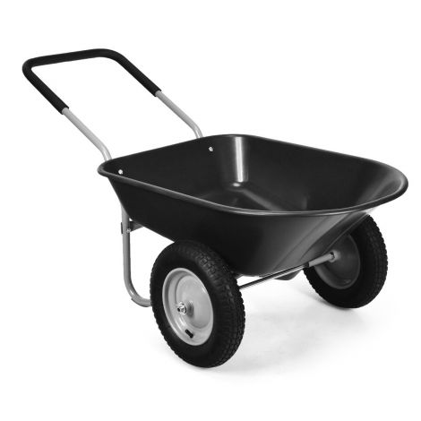 Käru 2 rattaga raske sahtliga aia jaoks 145 x 65 x 65 cm must
