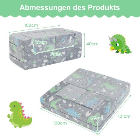 Modulaarne lastediivan pimedas helendav mängudiivan mooduldiivan dinosaurus