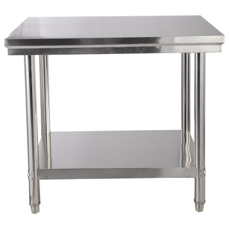 Roostevabast terasest köögi töölaud, gastro laud vaheriiuliga 92x61x90 cm