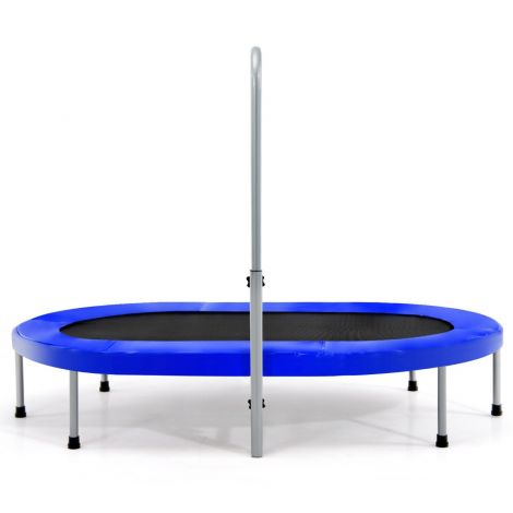 2-kohaline batuut reguleeritava kõrgusega käepidemega mini-batuut 154 x 90 x 92–132 cm sinine